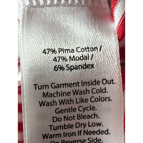 Knit Red & White Stripe Crossover Romper Medium - Picture 6 of 7